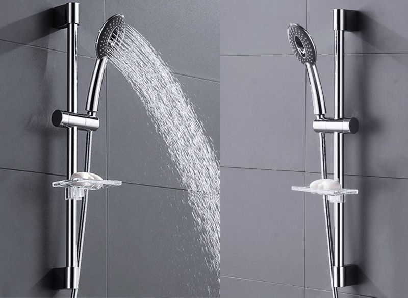 Drążek prysznicowy Rea czarny mat metalowy 70 cm montaż dowolny 1 szt.