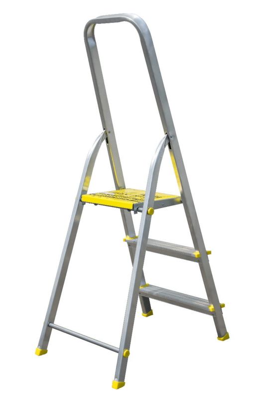 Drabina aluminiowa 3-stopniowa 150kg Bayersystem BS-DA3 profesjonalna 1 szt.