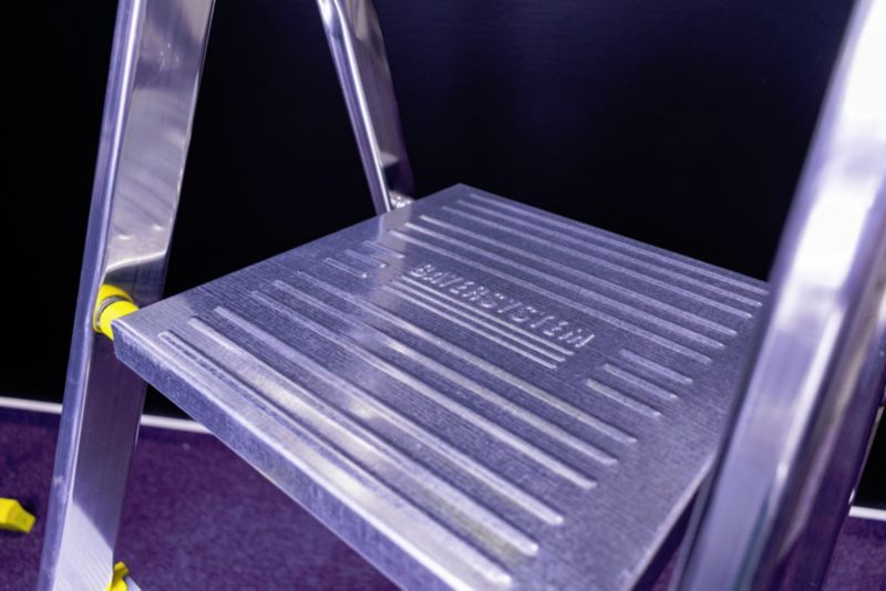Drabina aluminiowa 3-stopniowa 150kg Bayersystem BS-DA3 profesjonalna 1 szt.