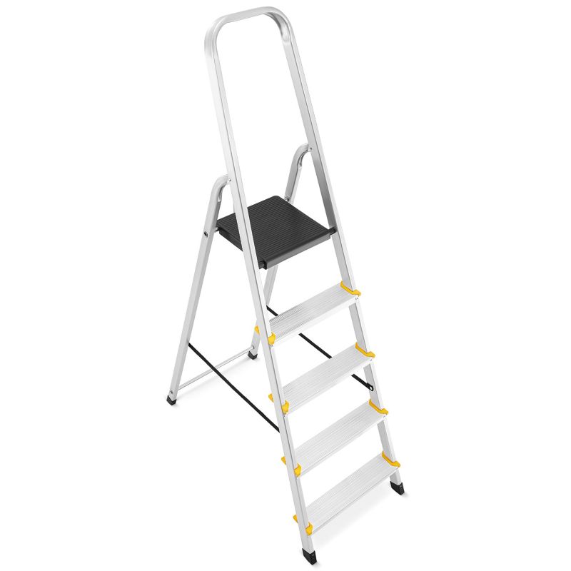 Drabina aluminiowa domowa jednostronna profesjonalna HIGHER 5 stopni 150 kg PRO EN-131 1 szt