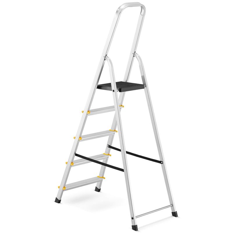 Drabina aluminiowa domowa jednostronna profesjonalna HIGHER 5 stopni 150 kg PRO EN-131 1 szt