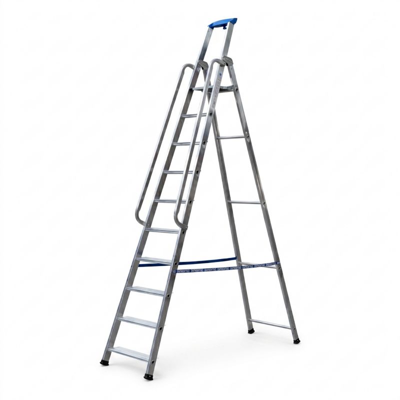 Drabina aluminiowa jednostronna GIERRE 10 stopni podest 150 kg 4,32 m 1szt.
