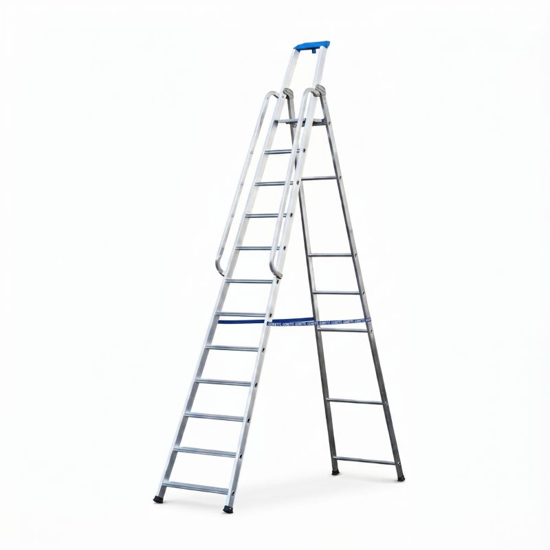 Drabina aluminiowa jednostronna GIERRE 12 stopni podest 150 kg 4,81 m 1szt.