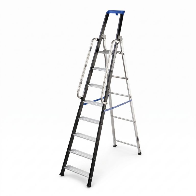 Drabina aluminiowa jednostronna GIERRE 8 stopni podest 150 kg 3,84 m 1szt.