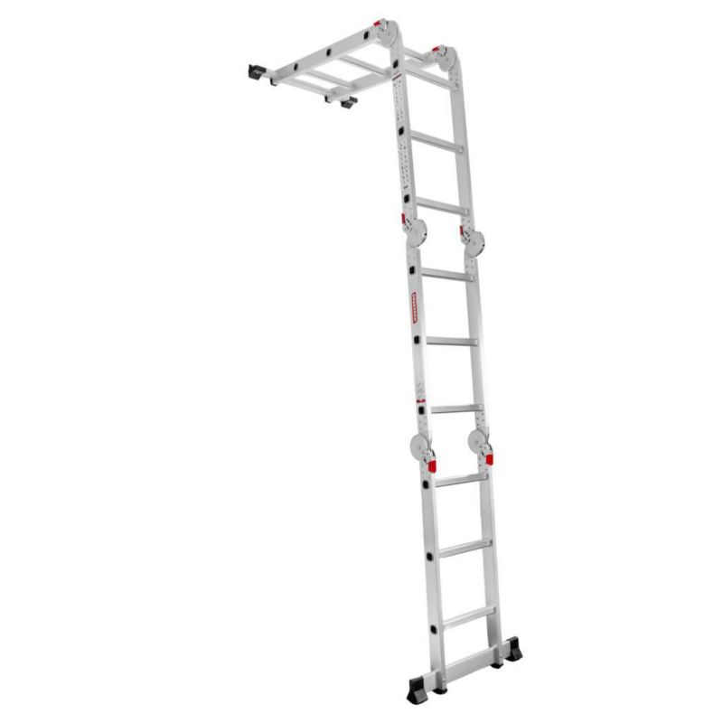 Drabina aluminiowa wielofunkcyjna przegubowa WERKBERG składana 4x3 z podestem 1 szt.