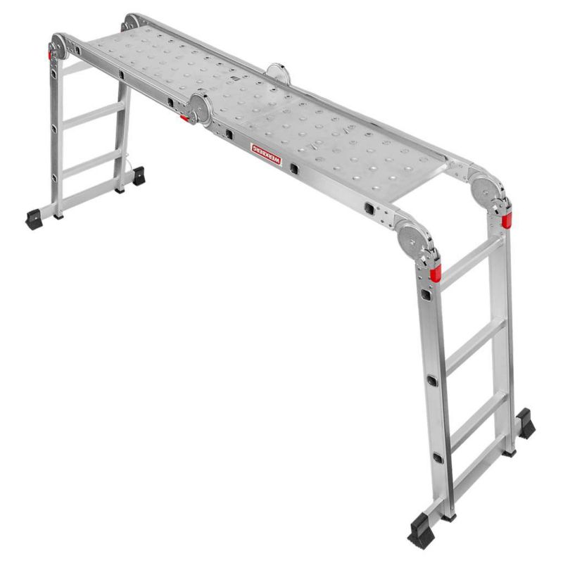 Drabina aluminiowa wielofunkcyjna przegubowa WERKBERG składana 4x3 z podestem 1 szt.