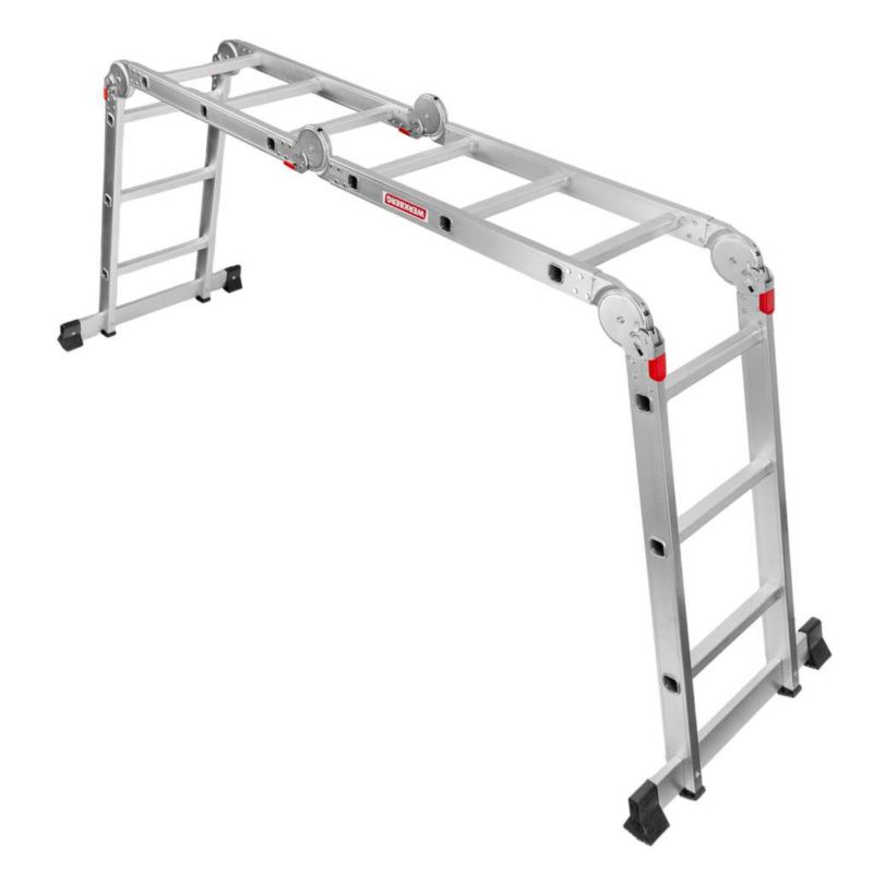 Drabina aluminiowa wielofunkcyjna przegubowa WERKBERG składana 4x3 z podestem 1 szt.