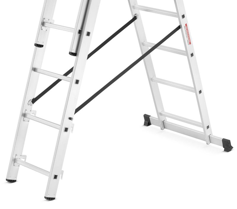 Drabina aluminiowa wielofunkcyjna z opcją ustawienia na schodach 3x11 HIGHER ML-611 + hak 1szt.