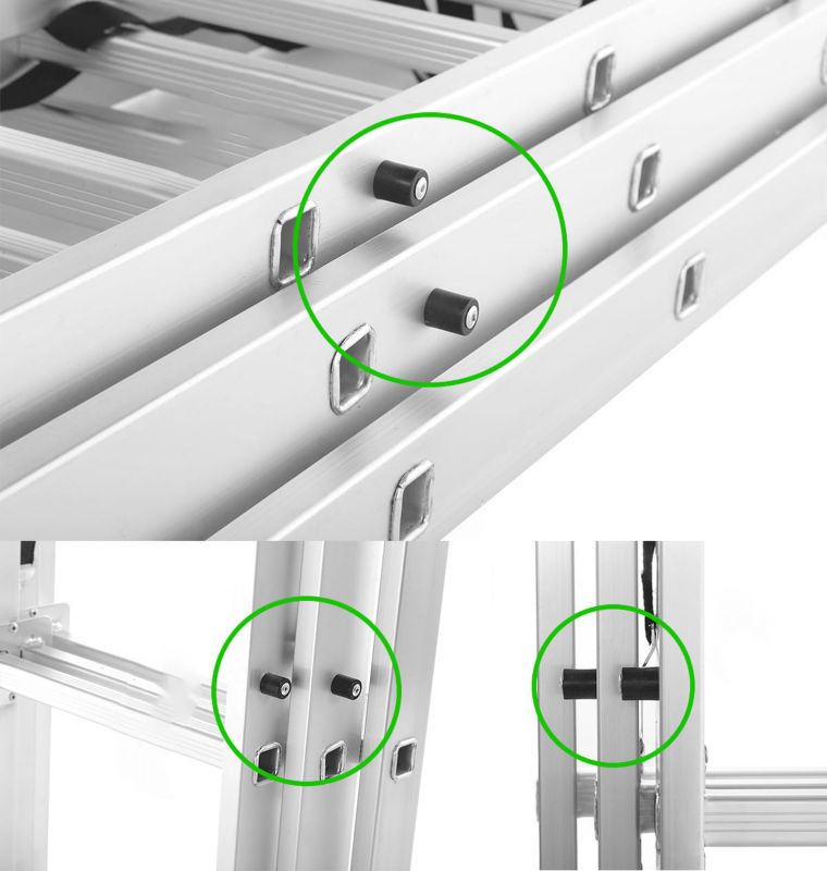Drabina aluminiowa wielofunkcyjna z opcją ustawienia na schodach 3x11 HIGHER ML-611 + hak 1szt.