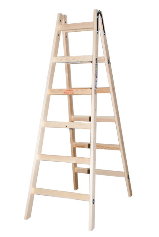 Drabina drewniana Natur Garden 2 x 6 stopni