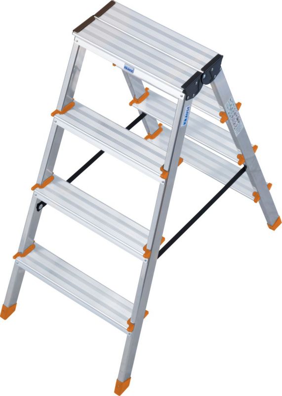Drabina dwustronna ze stopniami KRAUSE Dopplo 2x4 pomarańczowa 1 szt.