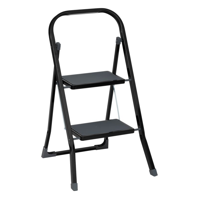 Drabinka 2-stopniowa metalowa 5Five Simply Smart czarna 81 cm 1 szt.