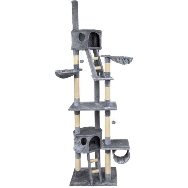 Drapak sufitowy Funfit Home&Office szary sizal dla kotów 275 cm