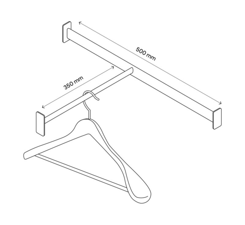 Drążek czołowy do korpusu 50 cm GoodHome Atomia