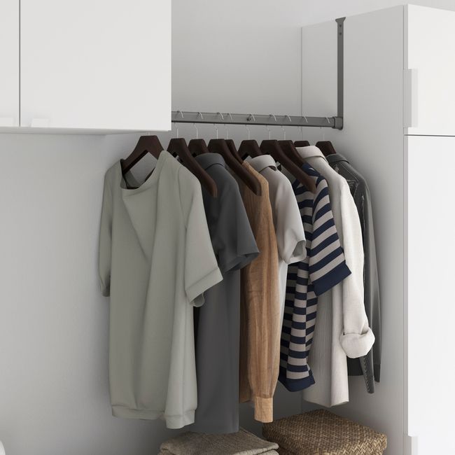 Drążek do korpusu 75 cm GoodHome Atomia szary
