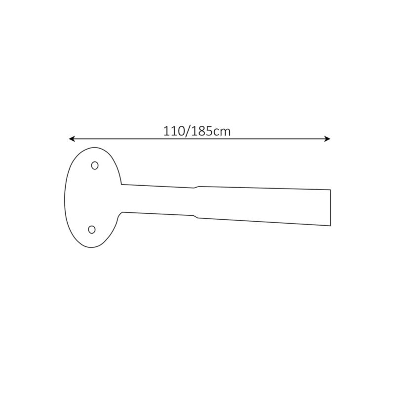 Drążek prysznicowy Nira kątowy 110-185 cm 25 mm chrom