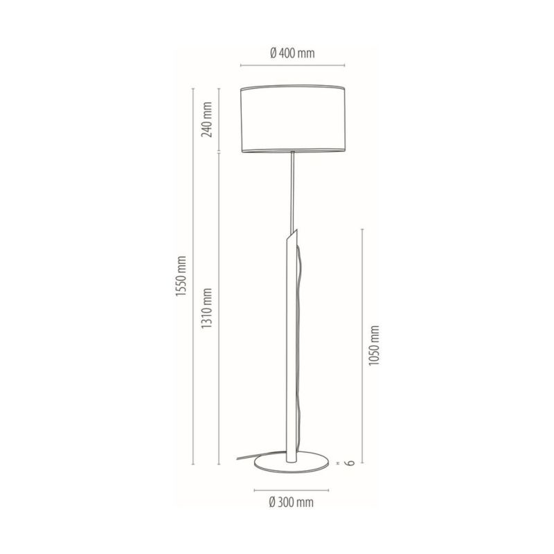 Drewniana Lampa Podłogowa SPOT Light 1xE27 Max.60W Dąb Olejowany FSC z Wielokolorowym Abażurem, Polski Producent, 1 szt.