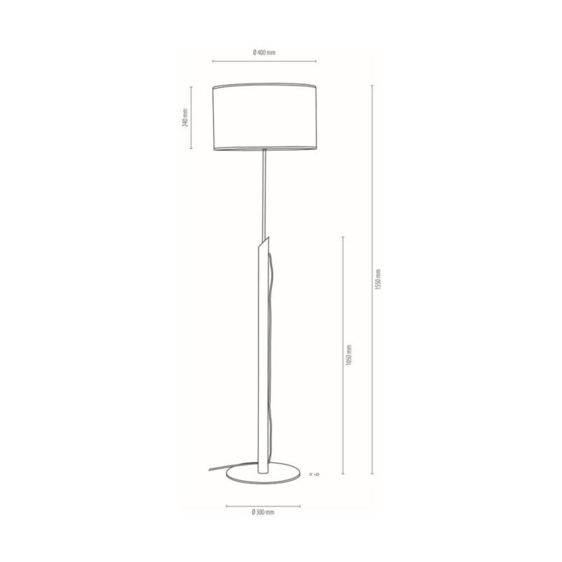 Drewniana Lampa Podłogowa SPOT Light 1xE27 Max.60W Drewno Sosnowe Szare FSC z Szarym Abażurem, Polski Producent, 1 szt.