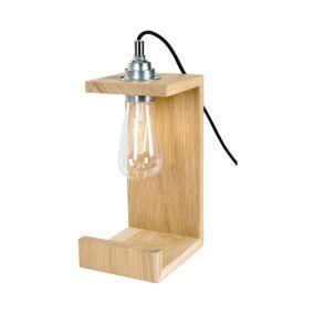 Drewniana Lampa Stołowa SPOT Light 1xE27 Max.15W Dąb Olejowany FSC, Polski Producent, 1 szt.
