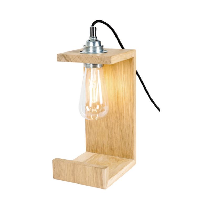 Drewniana Lampa Stołowa SPOT Light 1xE27 Max.15W Dąb Olejowany FSC, Polski Producent, 1 szt.