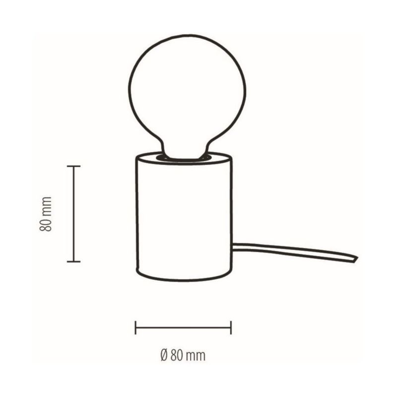 Drewniana Lampa Stołowa SPOT Light 1xE27 Max.25W Dąb Olejowany FSC, Polski Producent, 1 szt.