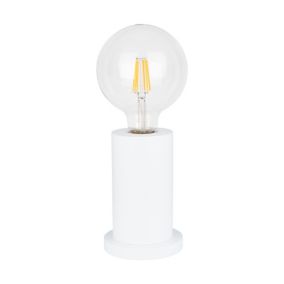 Drewniana Lampa Stołowa SPOT Light 1xE27 Max.25W Drewno Bukowe Białe FSC, Polski Producent, 1 szt.