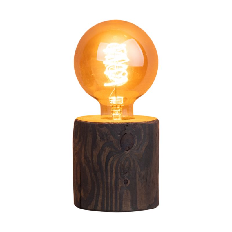 Drewniana Lampa Stołowa SPOT Light  1xE27 Max.25W Drewno Sosnowe Szare FSC, Polski Producent, 1 szt.