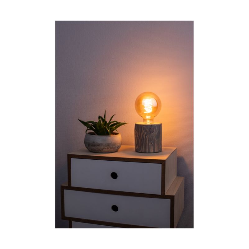 Drewniana Lampa Stołowa SPOT Light  1xE27 Max.25W Drewno Sosnowe Szare FSC, Polski Producent, 1 szt.