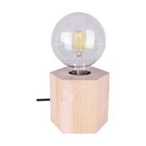 Drewniana Lampa Stołowa SPOT Light  1xE27 Max.25W Naturalna Brzoza FSC, Polski Producent, 1 szt.