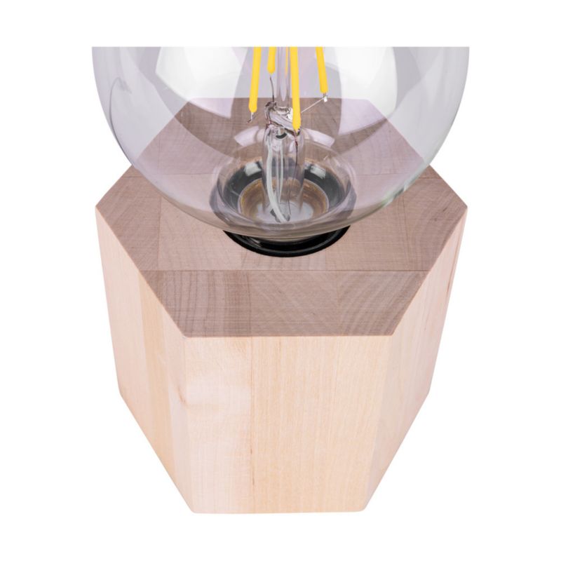 Drewniana Lampa Stołowa SPOT Light  1xE27 Max.25W Naturalna Brzoza FSC, Polski Producent, 1 szt.