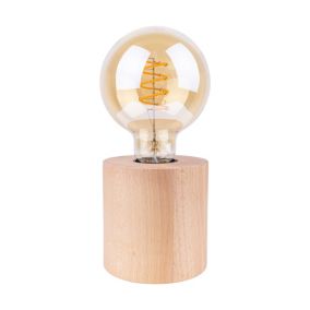 Drewniana Lampa Stołowa SPOT Light  1xE27 Max.25W Naturalne Drewno Bukowe FSC, Polski Producent, 1 szt.