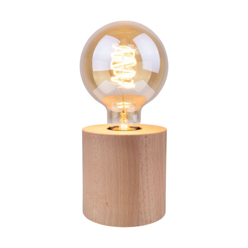 Drewniana Lampa Stołowa SPOT Light  1xE27 Max.25W Naturalne Drewno Bukowe FSC, Polski Producent, 1 szt.