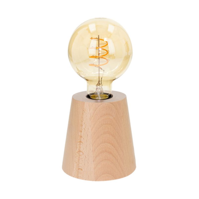 Drewniana Lampa Stołowa SPOT Light  1xE27 Max.25W Naturalny Buk FSC, Polski Producent, 1 szt.