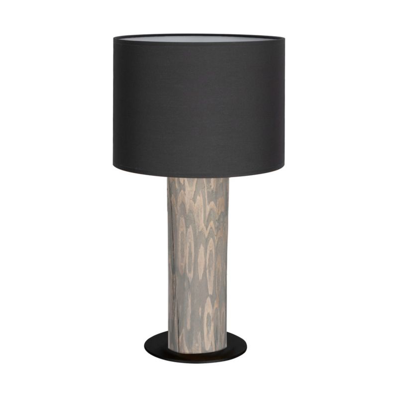 Drewniana Lampa Stołowa SPOT Light 1xE27 Max.40W Drewno Sosnowe Szare FSC z Antracytowym Abażurem, 1 szt.