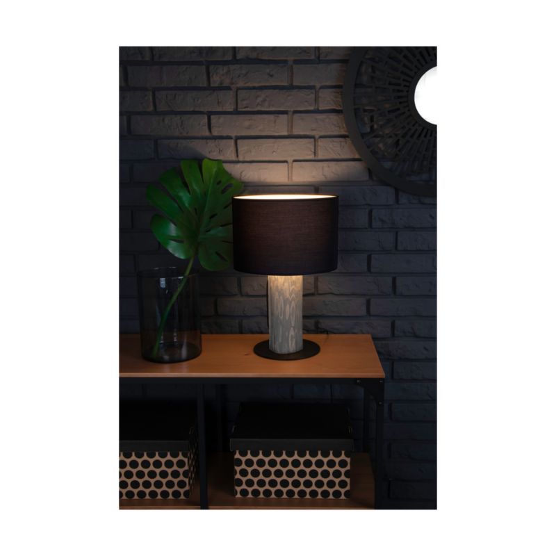 Drewniana Lampa Stołowa SPOT Light 1xE27 Max.40W Drewno Sosnowe Szare FSC z Antracytowym Abażurem, 1 szt.