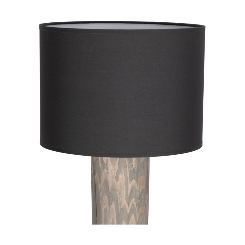 Drewniana Lampa Stołowa SPOT Light 1xE27 Max.40W Drewno Sosnowe Szare FSC z Antracytowym Abażurem, 1 szt.
