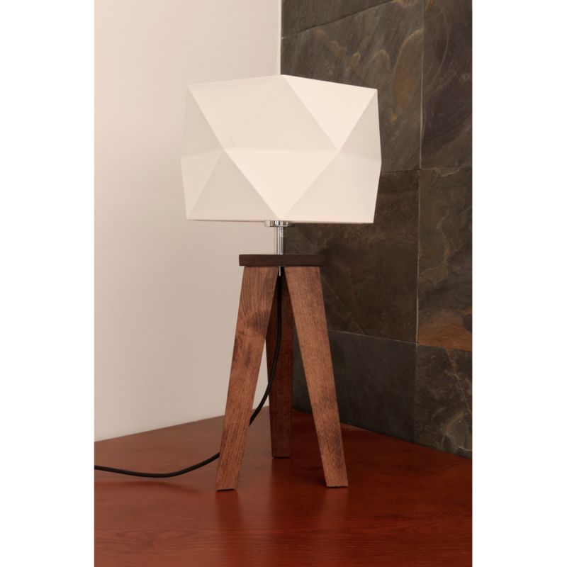 Drewniana Lampa Stołowa SPOT Light  1xE27 Max.60W Dąb Olejowany FSC z Białym Abażurem, Polski Producent, 1szt.