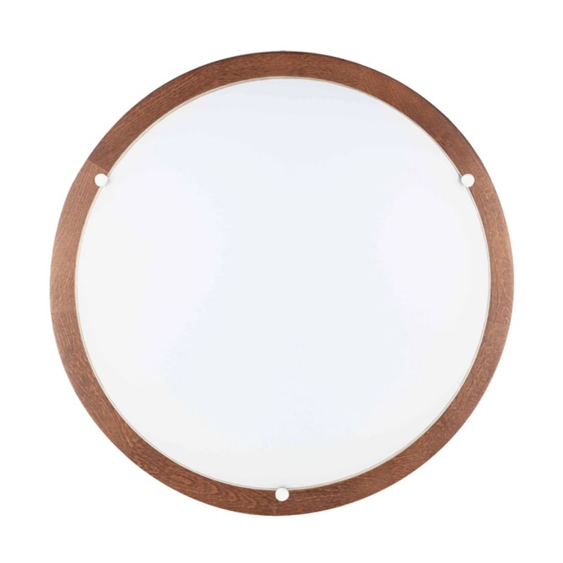 Drewniana Lampa Sufitowa SPOT  1xLED 18W Drewno Bukowe Orzechowe FSC z Białym Szkłem, Polski Producent, 1 szt.