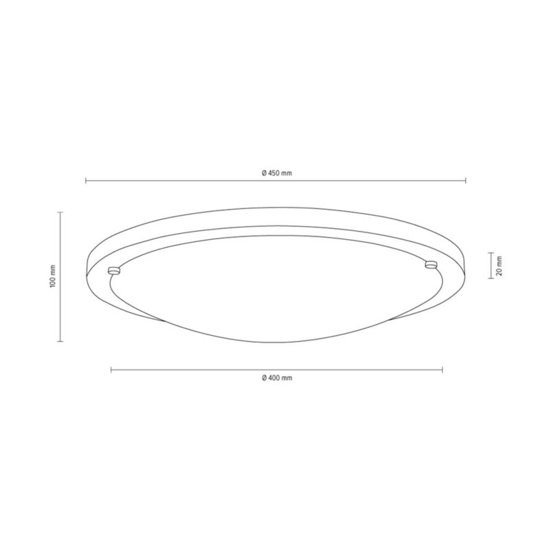 Drewniana Lampa Sufitowa SPOT  1xLED 18W Drewno Bukowe Orzechowe FSC z Białym Szkłem, Polski Producent, 1 szt.