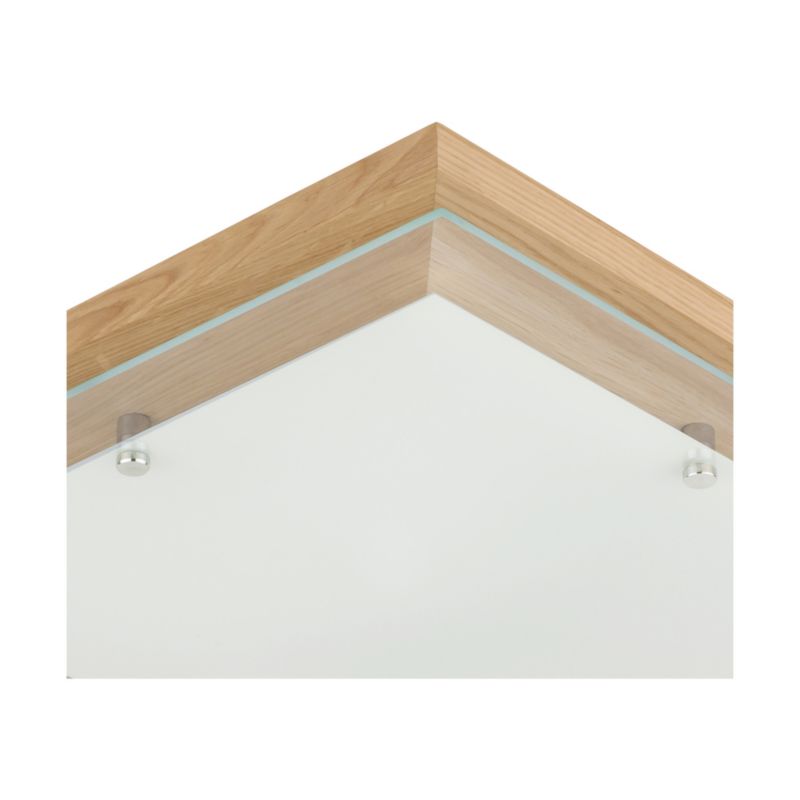 Drewniana Lampa Sufitowa SPOT  1xLED 24W Dąb Olejowany FSC z Białym Szkłem, Polski Producent, 1 szt.