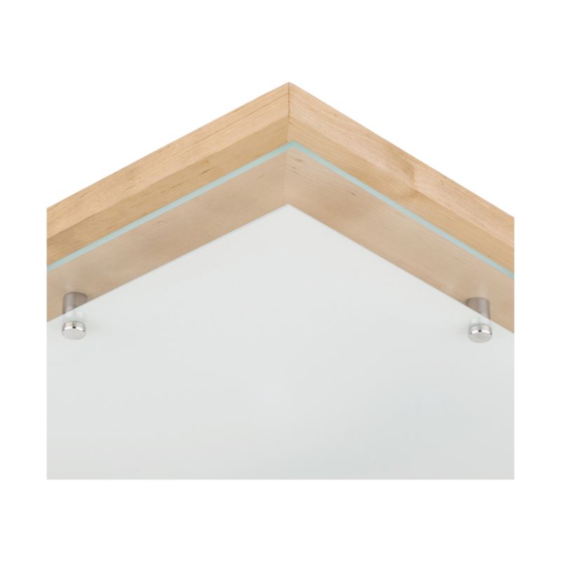 Drewniana Lampa Sufitowa SPOT  1xLED 24W Naturalna Brzoza FSC z Białym Szkłem, Polski Producent, 1 szt.
