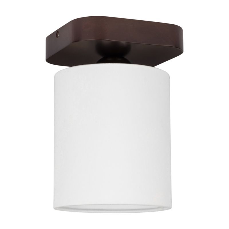 Drewniana Lampa Sufitowa SPOT Light  1xE27 25W Drewno Bukowe Orzechowe FSC z Białą Tkaniną, Polski Producent 1 szt.