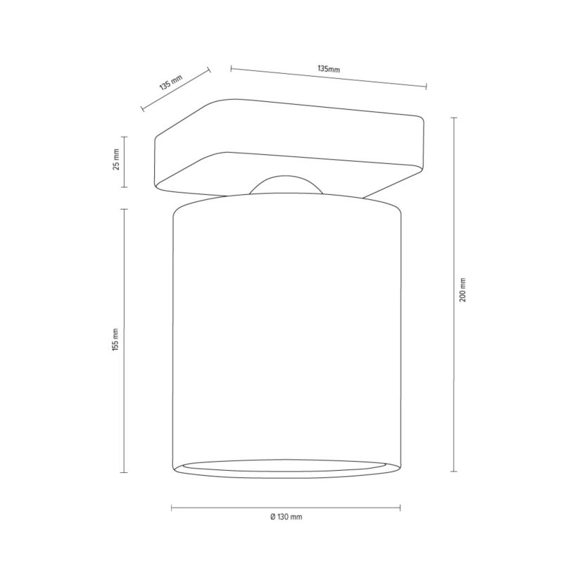 Drewniana Lampa Sufitowa SPOT Light  1xE27 25W Drewno Bukowe Orzechowe FSC z Białą Tkaniną, Polski Producent 1 szt.