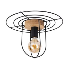 Drewniana Lampa Sufitowa SPOT Light  1xE27 Max.60W Dąb Olejowany FSC z Dodatkiem Czerni, Polski Producent, 1szt.