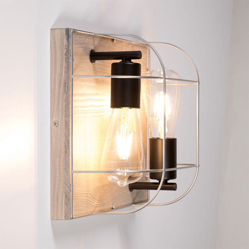 Drewniana Lampa Sufitowa SPOT Light 2xE27 Max.15W LED Drewno Sosnowe Szare FSC z Srebrnym Dodatkiem, 1 szt.