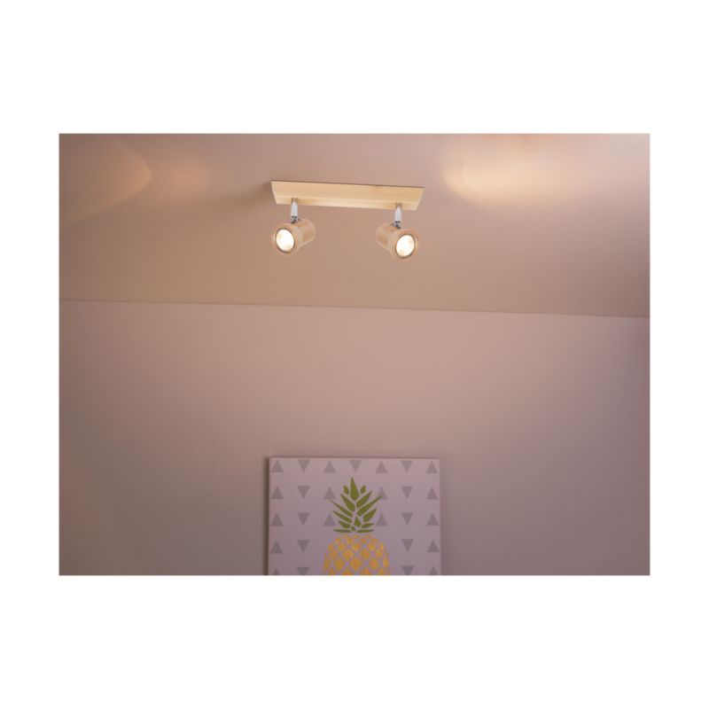 Drewniana Lampa Sufitowa SPOT Light  2xGU10 LED 5W Naturalna Brzoza FSC, Polski Producent 1 szt.