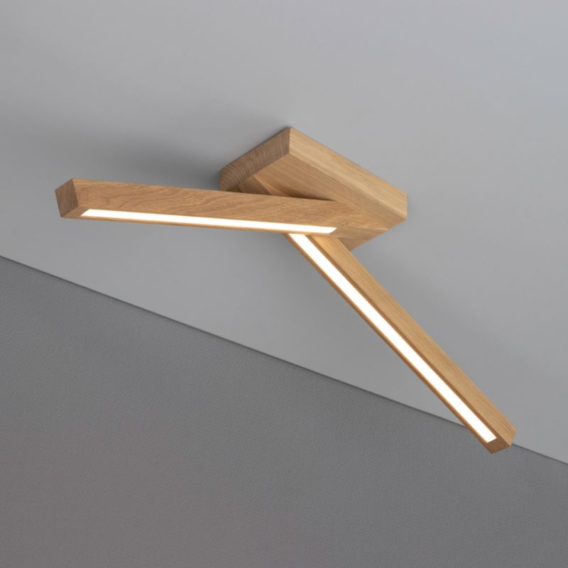Drewniana Lampa Sufitowa SPOT Light  2xLED 9W Dąb Olejowany FSC, Polski Producent, 1 szt.