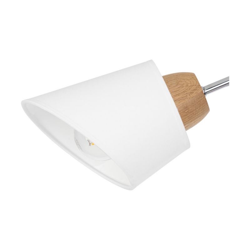 Drewniana Lampa Sufitowa SPOT Light  3xE27 Max.40W Dąb Olejowany FSC z Białą Tkaniną, Polski Producent, 1 szt.