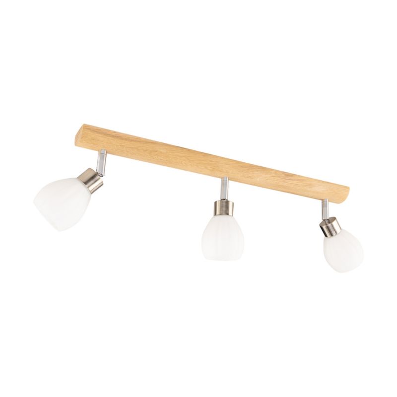 Drewniana Lampa Sufitowa SPOT Light  3xG9 LED 3W Dąb Olejowany FSC z Akcentem Satyny i Bieli Polski Producent 1 szt.