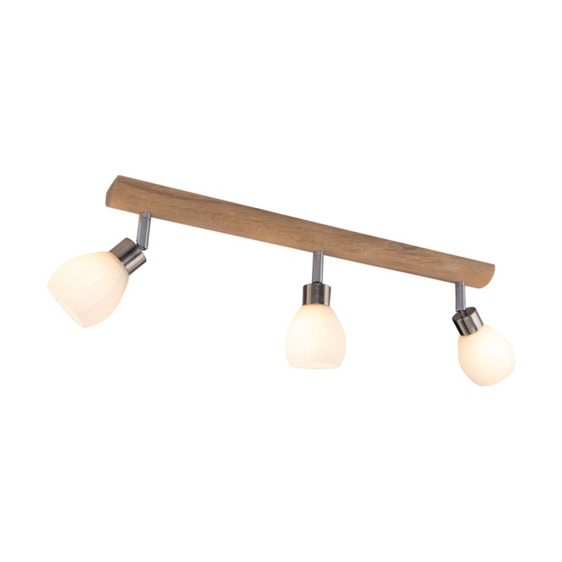Drewniana Lampa Sufitowa SPOT Light  3xG9 LED 3W Dąb Olejowany FSC z Akcentem Satyny i Bieli Polski Producent 1 szt.